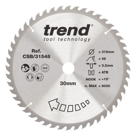 Trend CSB/31548 Trend Wood Circular Saw Blade 315mm x 30mm x 48T