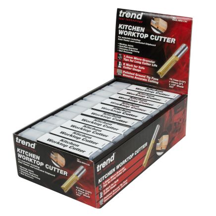 Trend DEAL/BR01/30 Trend 1/2" TCT Two Flute Straight Worktop Router Cutter 12.7mm x 50mm, 30 Pack
