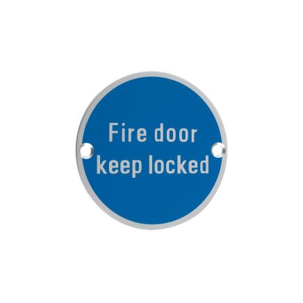 'Automatic Fire Door Keep Locked' Signage 76mm