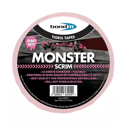Bondit Pink Monster Scrim Tape 50mm x 90m