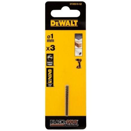 Dewalt Black & Gold HSS Drill Bit (Pack of 3)