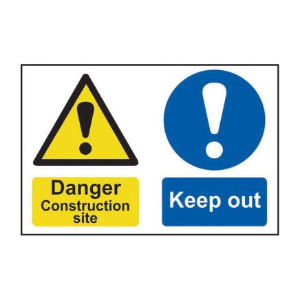 Safety Sign 4005 'Danger Construction site Keep out' - 600 x 400mm