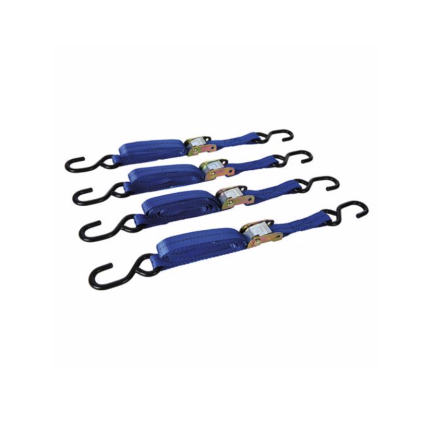 Silverline Cam Buckle Tie Down Strap S-Hook 2m x 25mm 4 Pack
