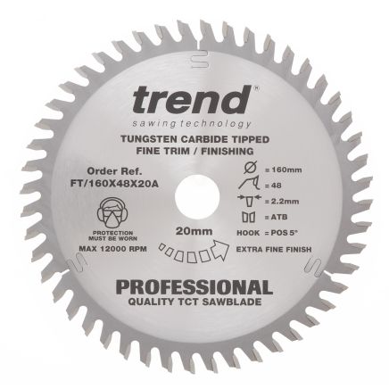 Trend FT/160X48X20A Trend Wood Circular Saw Blade 160mm x 20mm x 48T