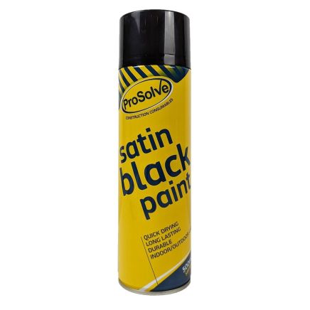 Prosolve Acrylic Satin Paint Aerosol 500ml Black