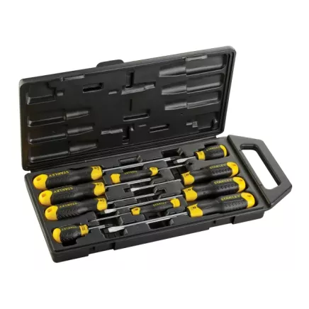 Stanley Cushion Grip Screwdriver Set, 10 Piece