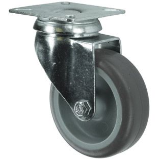 Grey Rubber On Polypropylene Plate Swivel Castor