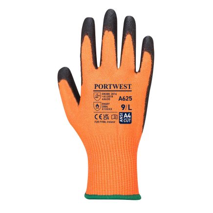 Portwest A625 Cut Resistant Glove Orange/Black (Medium)