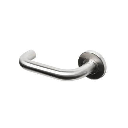 Consort Lever On Rose, Satin Stainless Steel