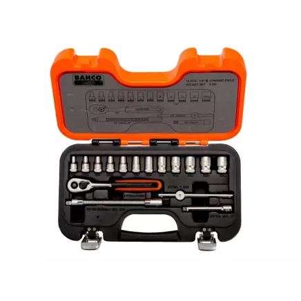 Bahco S160 1/4in Drive Socket Set, 16 Piece