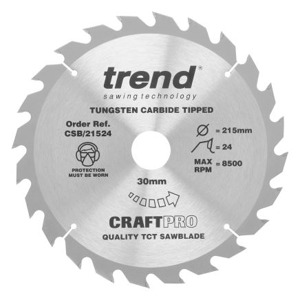 Trend CSB/21524 Trend Wood Circular Saw Blade 215mm x 30mm x 24T