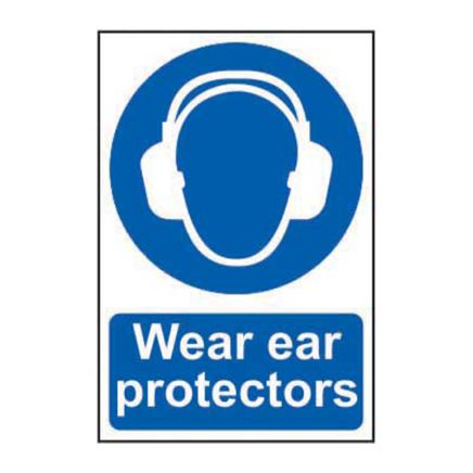 Safety Sign 0005 'Wear Ear Protectors' - 200 x 300mm
