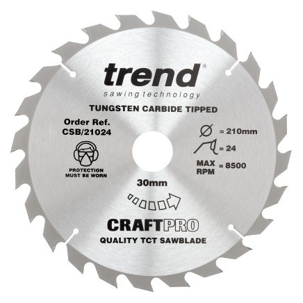Trend CSB/21024 Trend Wood Circular Saw Blade 210mm x 30mm x 24T