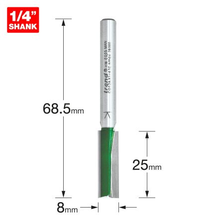 Trend C012AX1/4TC Two Flute Cutter 8.0mm diameter