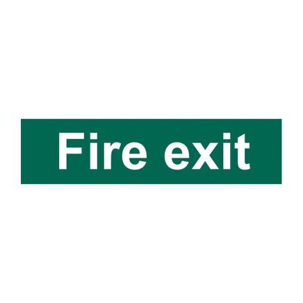 Safety Sign 5204 Recyclable 'Fire exit'(text only) - 200 x 50mm