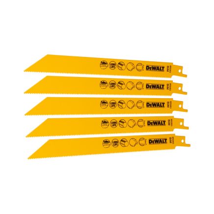 Dewalt 203mm 14 TPI (Metal) Bi-Metal Reciprocating Blade (Pack of 5)