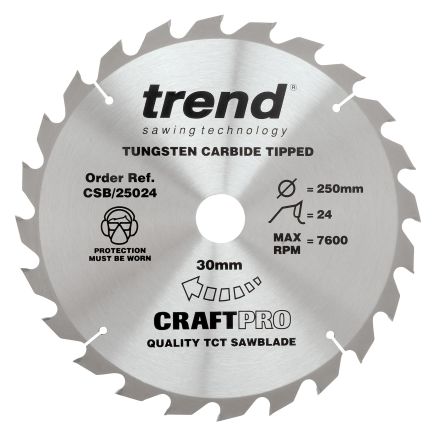 Trend CSB/25024 Trend Wood Circular Saw Blade 250mm x 30mm x 24T