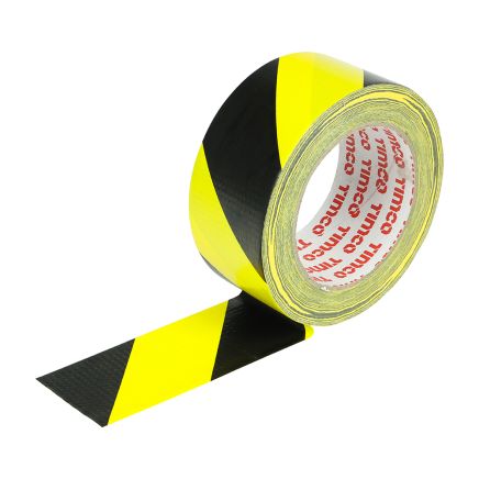 Timco Hazard Cloth Tape - Yellow/Black - 25m x 18mm