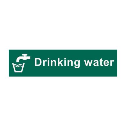 Safety Sign 5213 Recyclable 'Drinking Water' - 200 x 50mm
