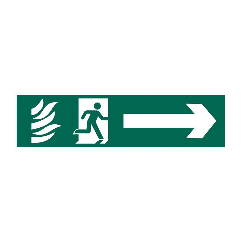Safety Sign 5200 Recyclable Running man arrow right - 200 x 50mm