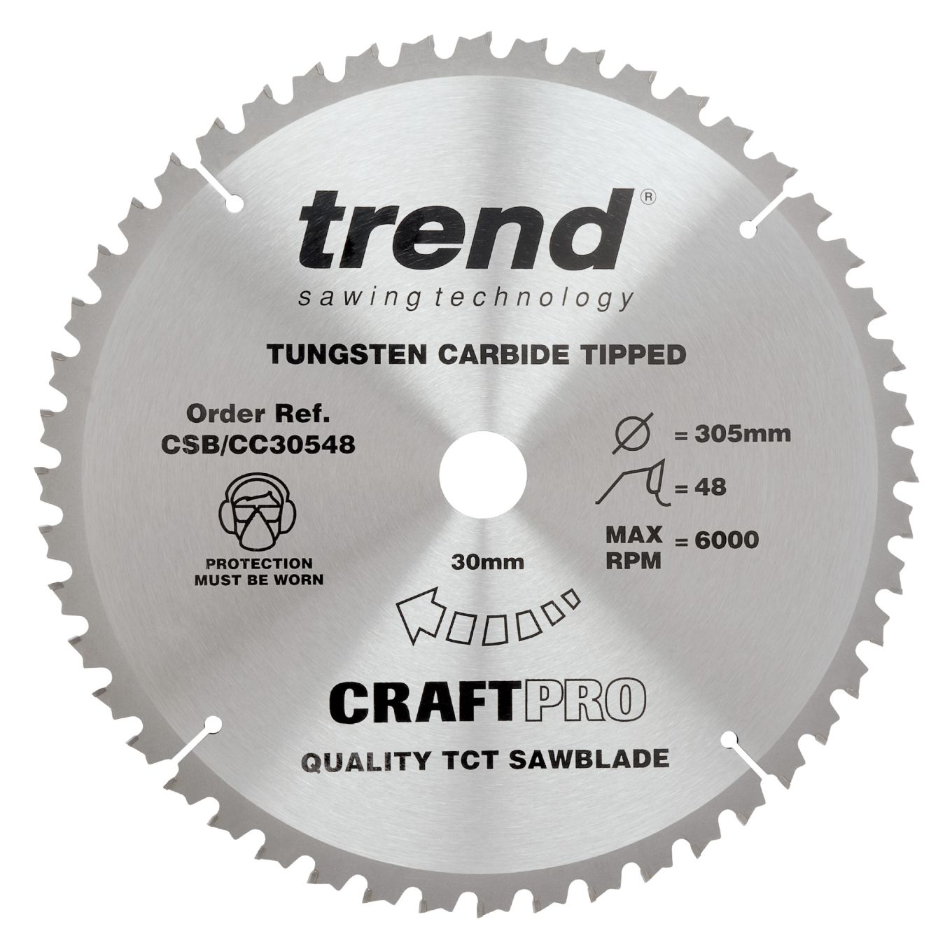 Trend CSB/CC30548 Trend Wood Mitre Saw Blade 305mm x 30mm x 48T