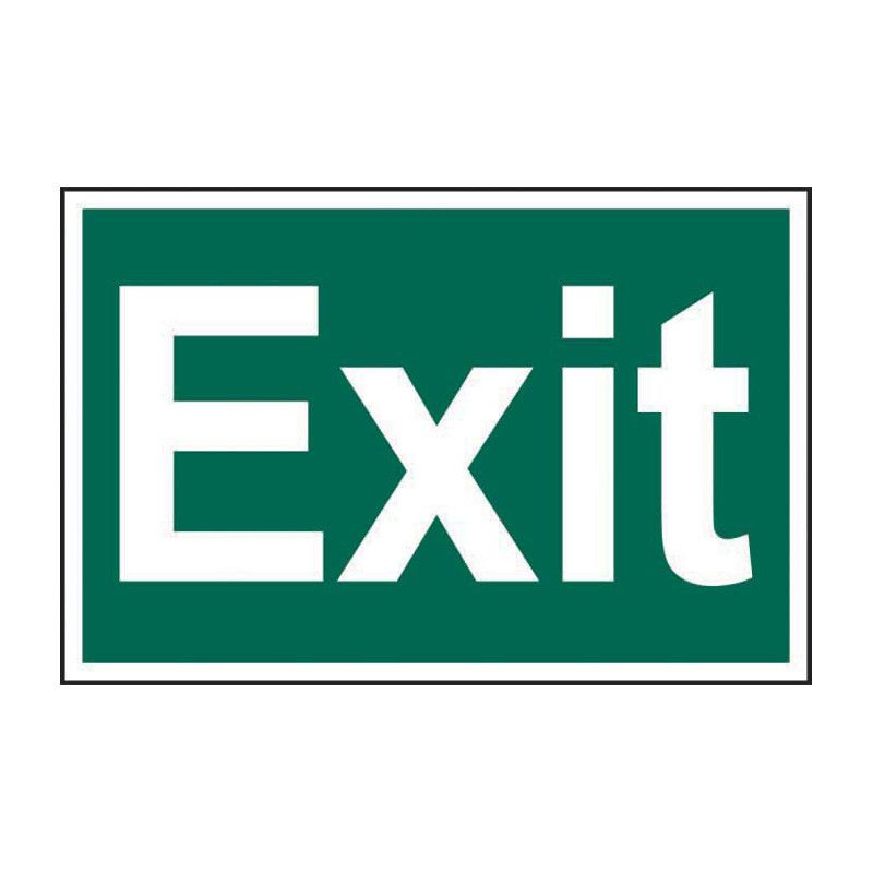 Safety Sign 1515 'Exit' (text only) - 300 x 200mm