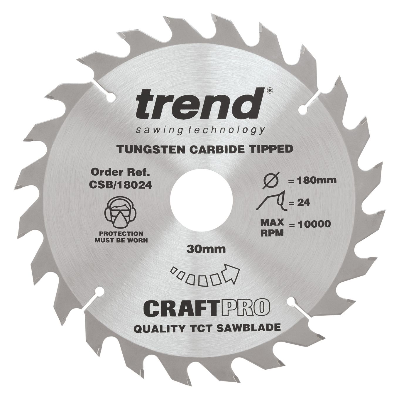 Trend CSB/18024 Trend Wood Circular Saw Blade 180mm x 30mm x 24T