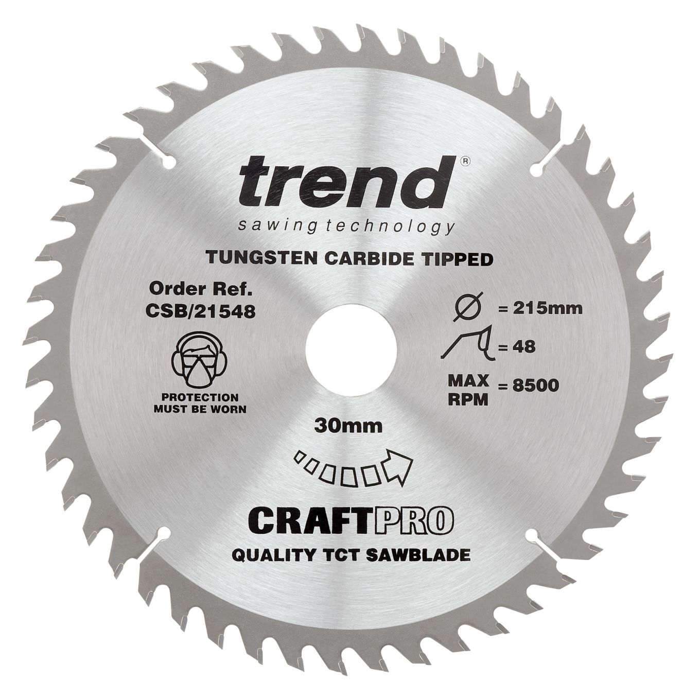 Trend CSB/21548 Trend Wood Circular Saw Blade 215mm x 30mm x 48T