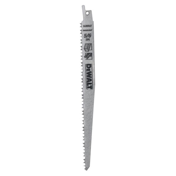 Dewalt 240mm 4/5 TPI (Wood) HCS Reciprocating Blade (Pack of 5)