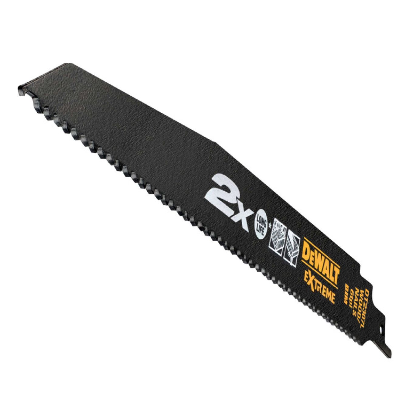 Dewalt EXTREME 28mm 6 TPI (Demolition Wood + Nails) Bi-Metal Reciprocating Blades (Pack of 5)