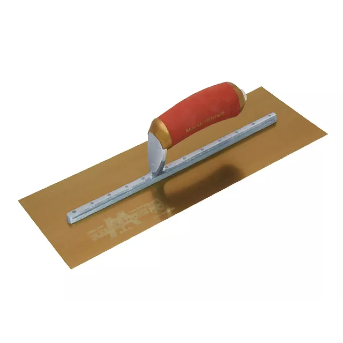 Marshalltown MPB13GSD Pre-Worn PermaShape® Finishing Gold S/S Trowel DuraSoft® 13 x 5in