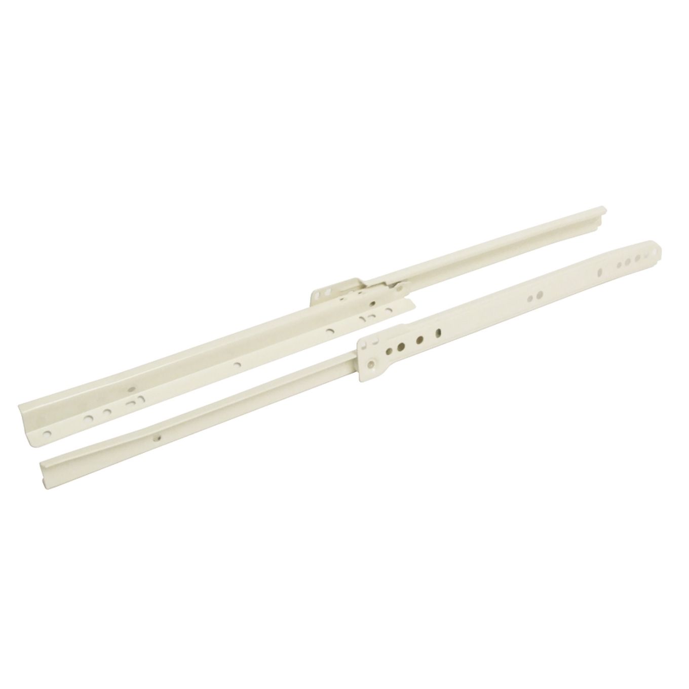 Roller Drawer Runners, Single Extension, Load Capacity 17 - 20 kg, Plastic Coated Steel