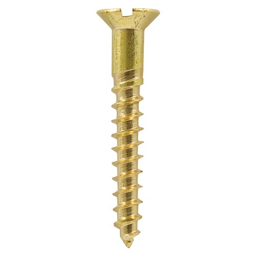 Timco Brass Timber Screw Slot Countersunk