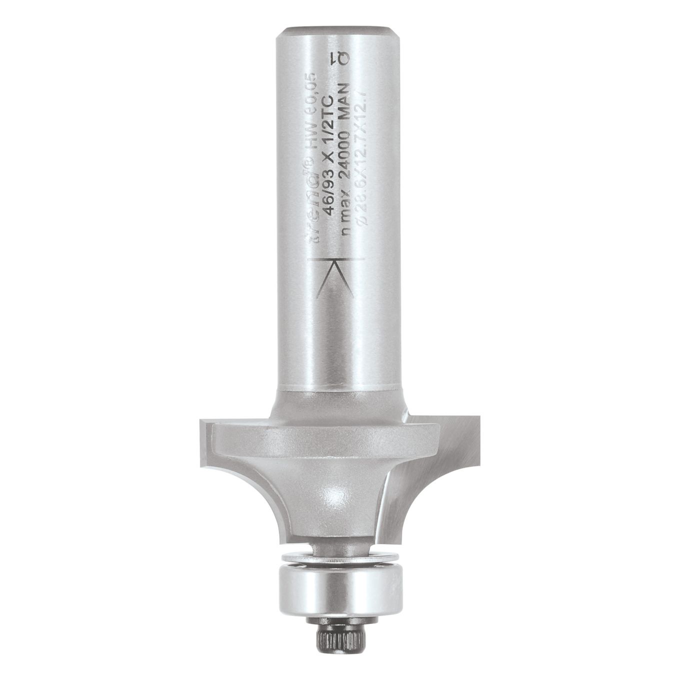 Trend 46/93X1/2TC Bearing guided ovolo cutter 7.9mm radius