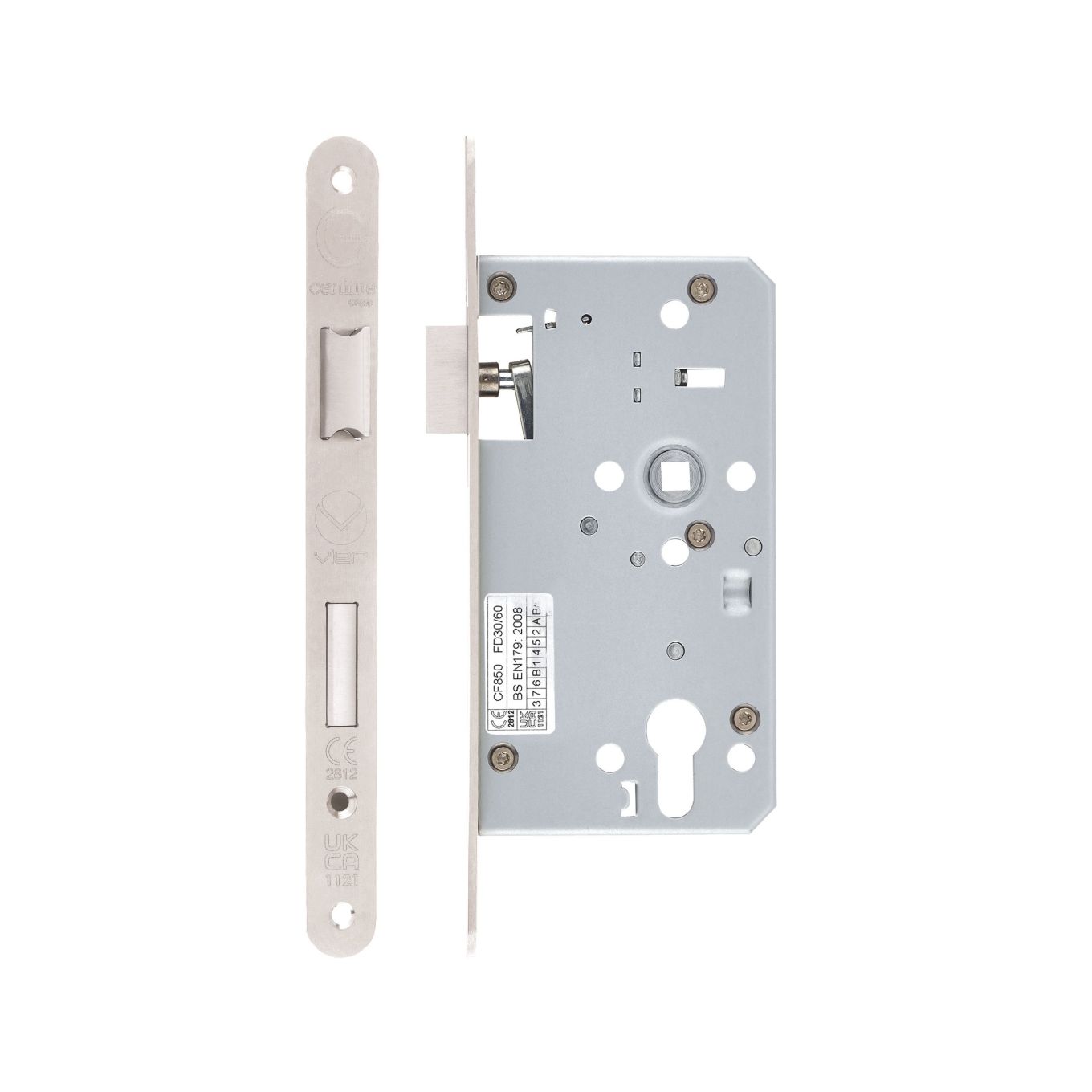 Din Escape Lock - 72mm c/c - Backset 60mm - Radius