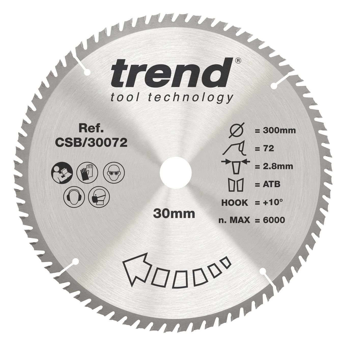 Trend CSB/30072 Trend Wood Circular Saw Blade 300mm x 30mm x 72T