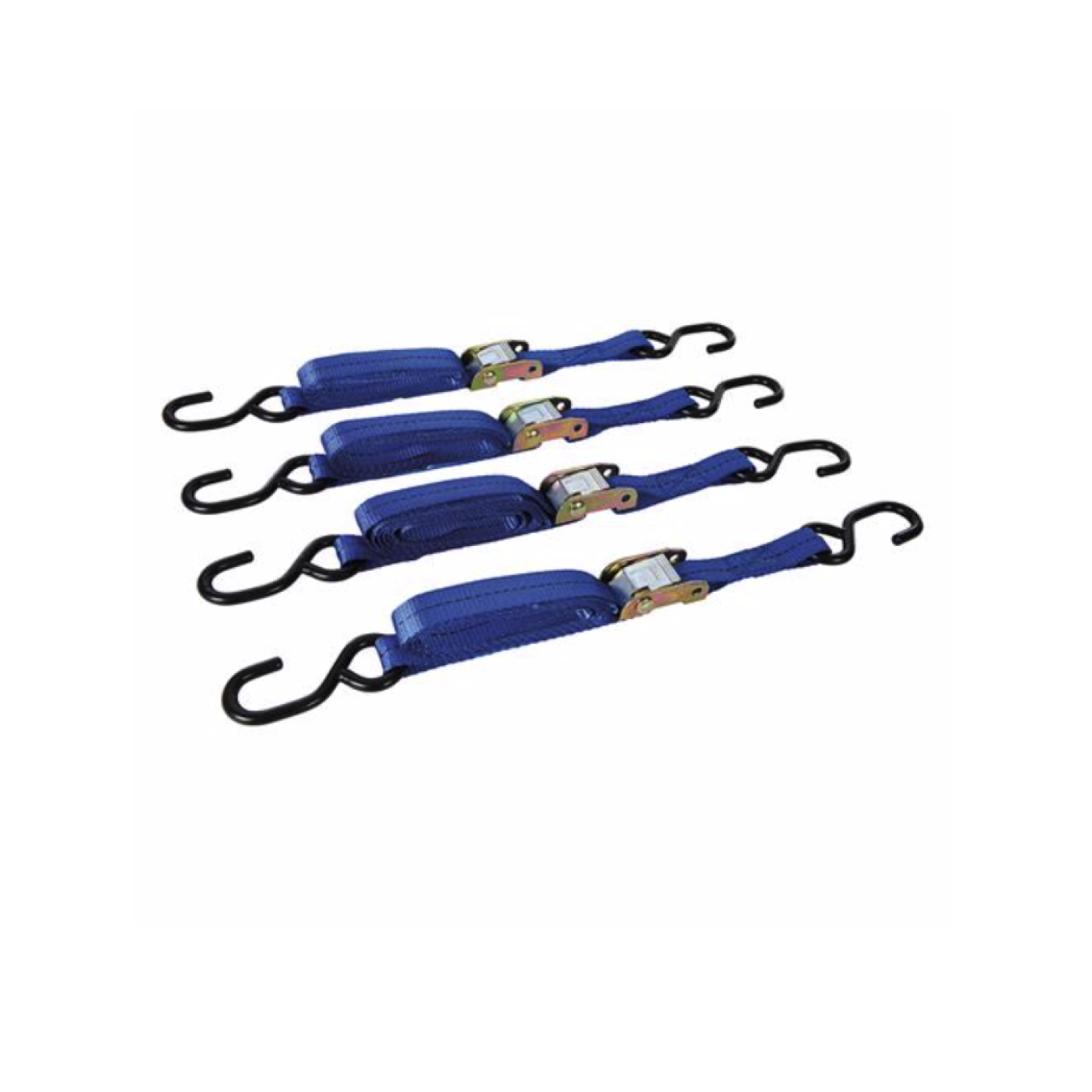 Silverline Cam Buckle Tie Down Strap S-Hook 2m x 25mm 4 Pack