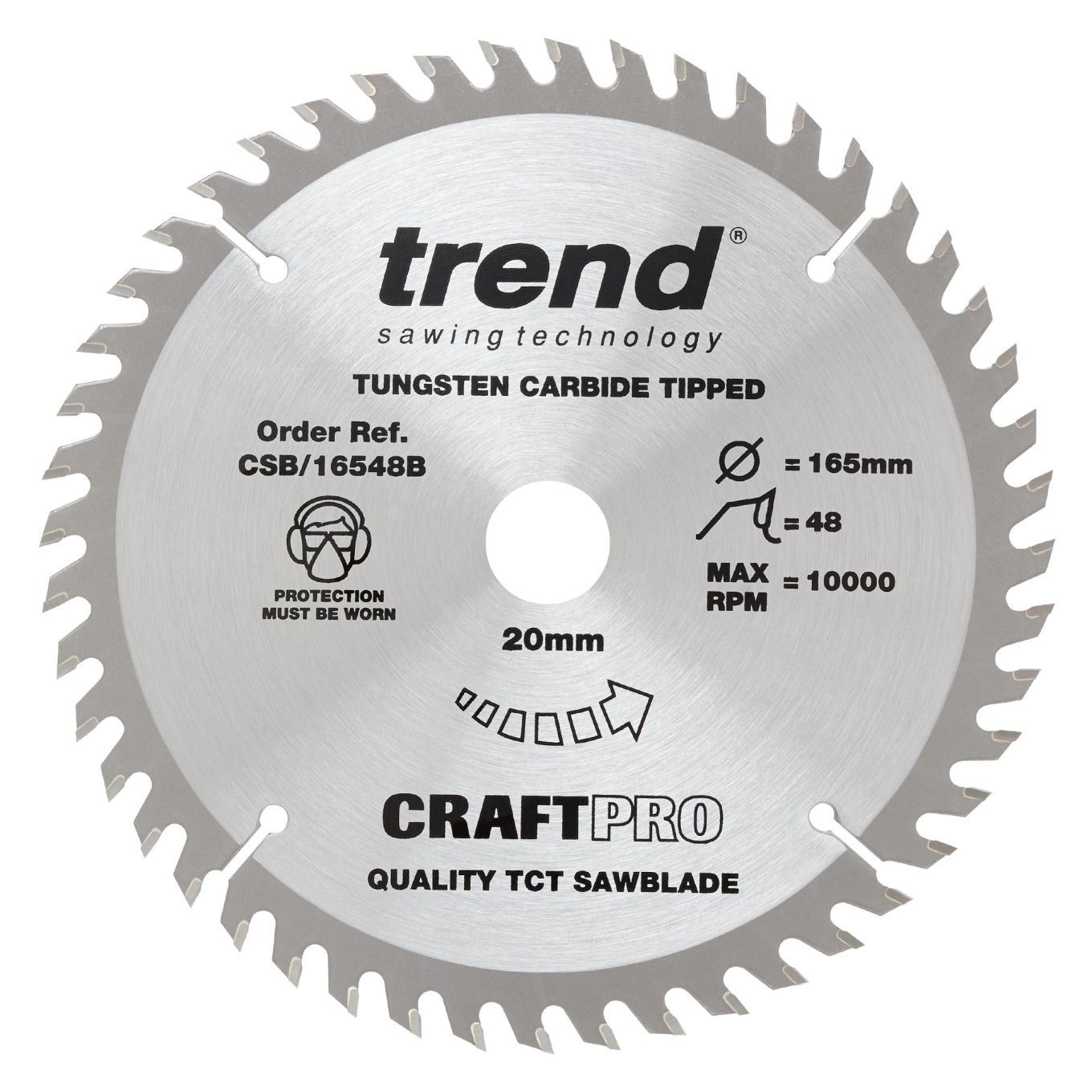 Trend CSB/16548B Trend Wood Circular Saw Blade 165mm x 20mm x 48T