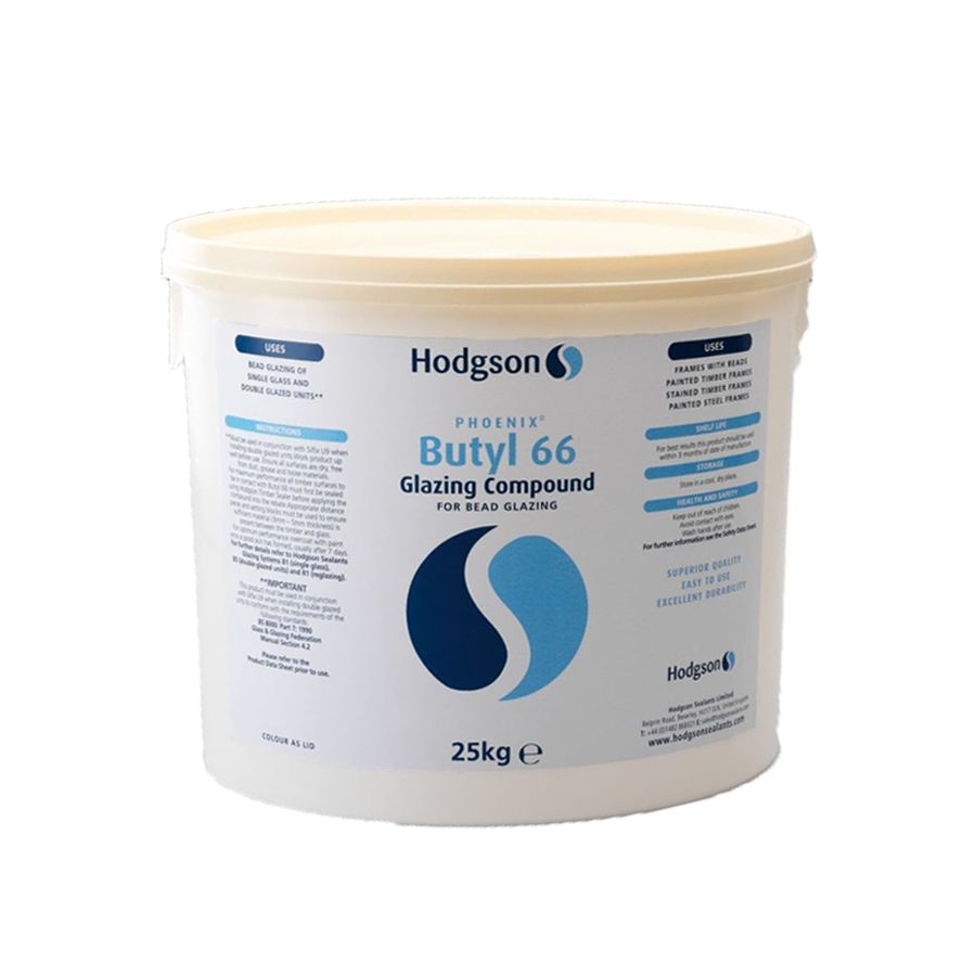 Hodgson Butyl 66 Glazing Putty Compound Natural 2kg