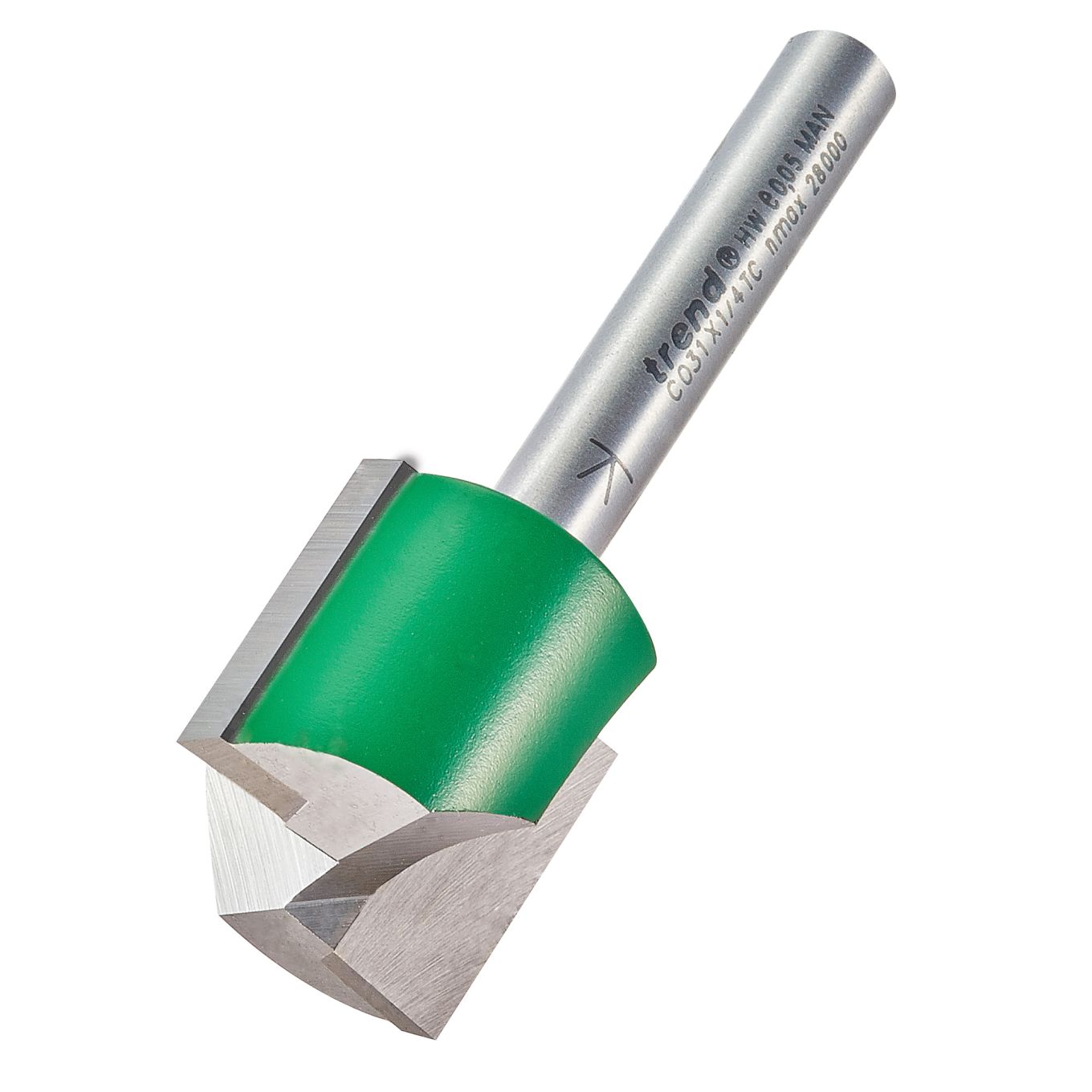 Trend C031X1/4TC Two flute cutter 20.6mm diameter
