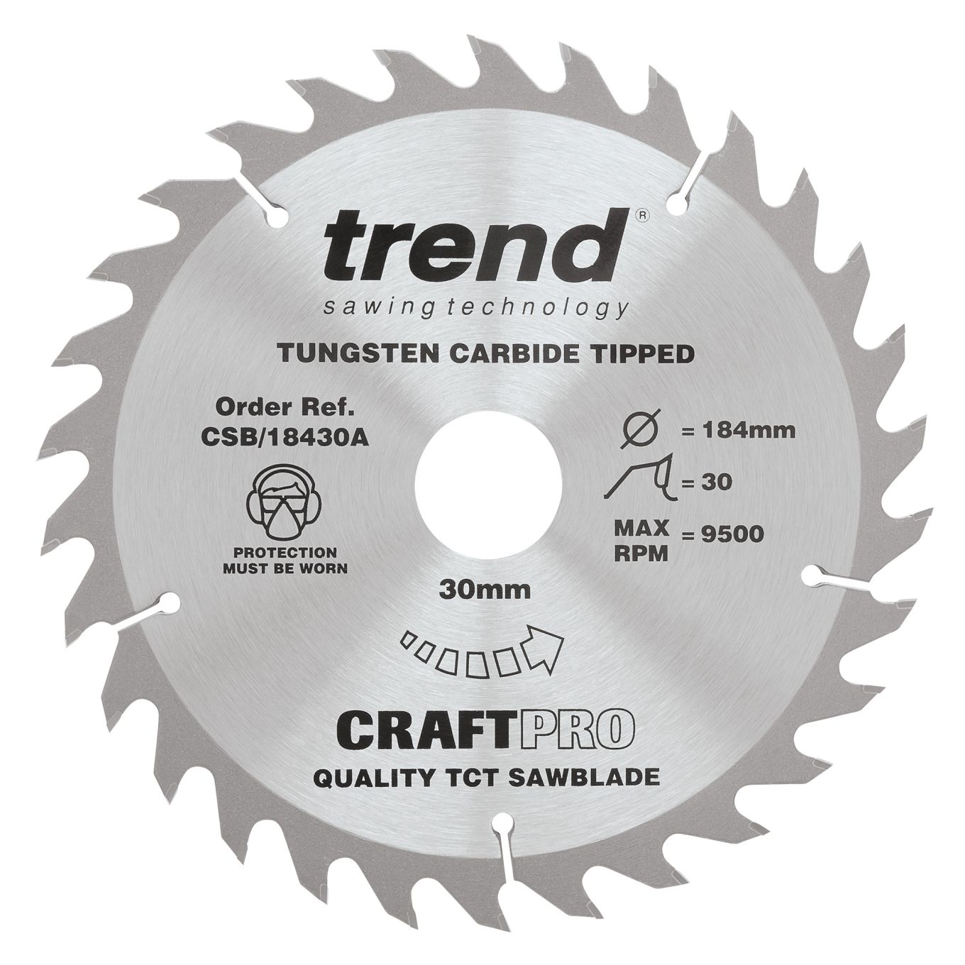Trend CSB/18430A Trend Wood Circular Saw Blade 184mm x 30mm x 30T