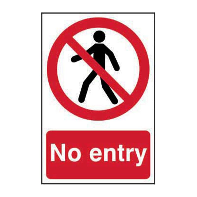 Safety Sign 0600 'No entry' - 200 x 300mm