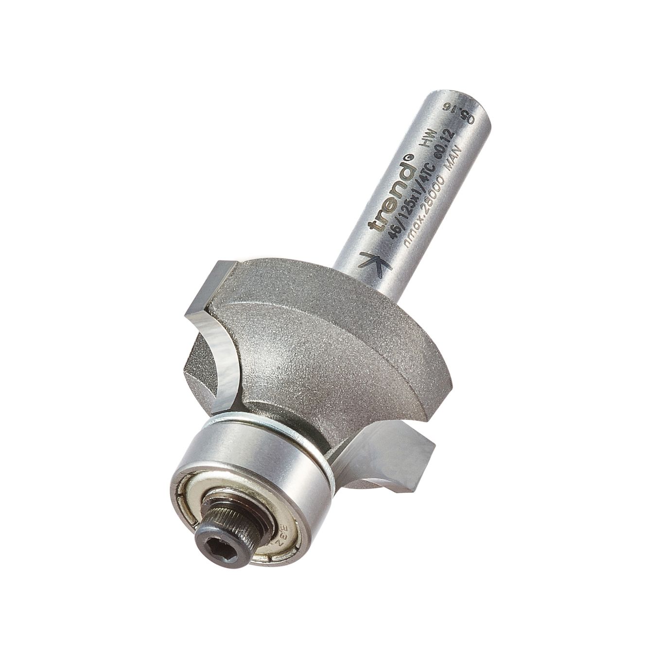Trend 46/125X1/4TC Bearing guided ovolo cutter 6mm radius