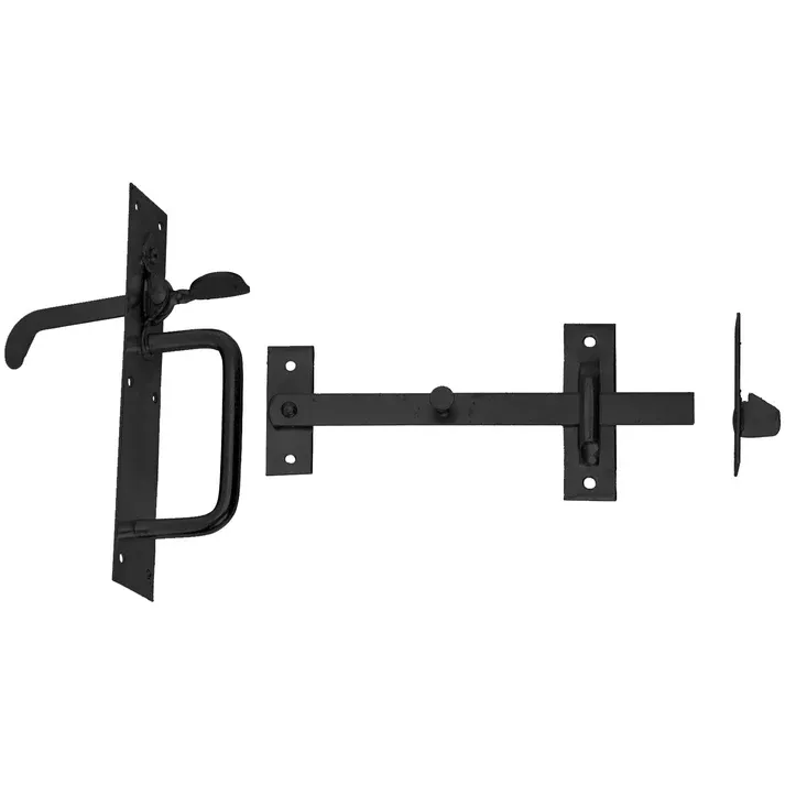 Light Suffolk Latches - Black
