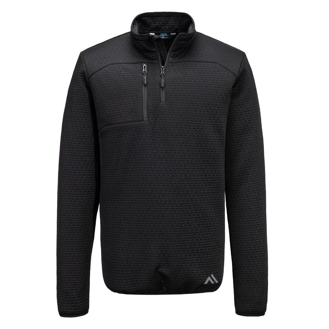 Portwest KX3 Sport Black Textured 1/4 Zip Sweatshirt