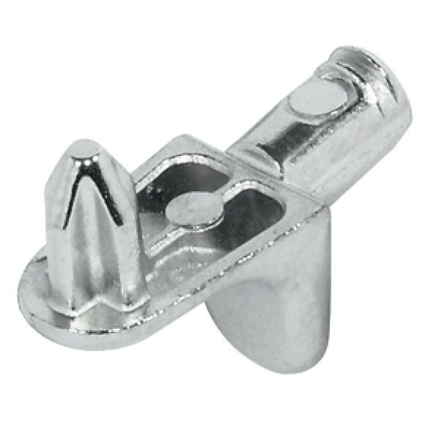 Shelf Support, Plug in, for Wooden Shelves and Ø 5 mm Holes with Twin Grooves