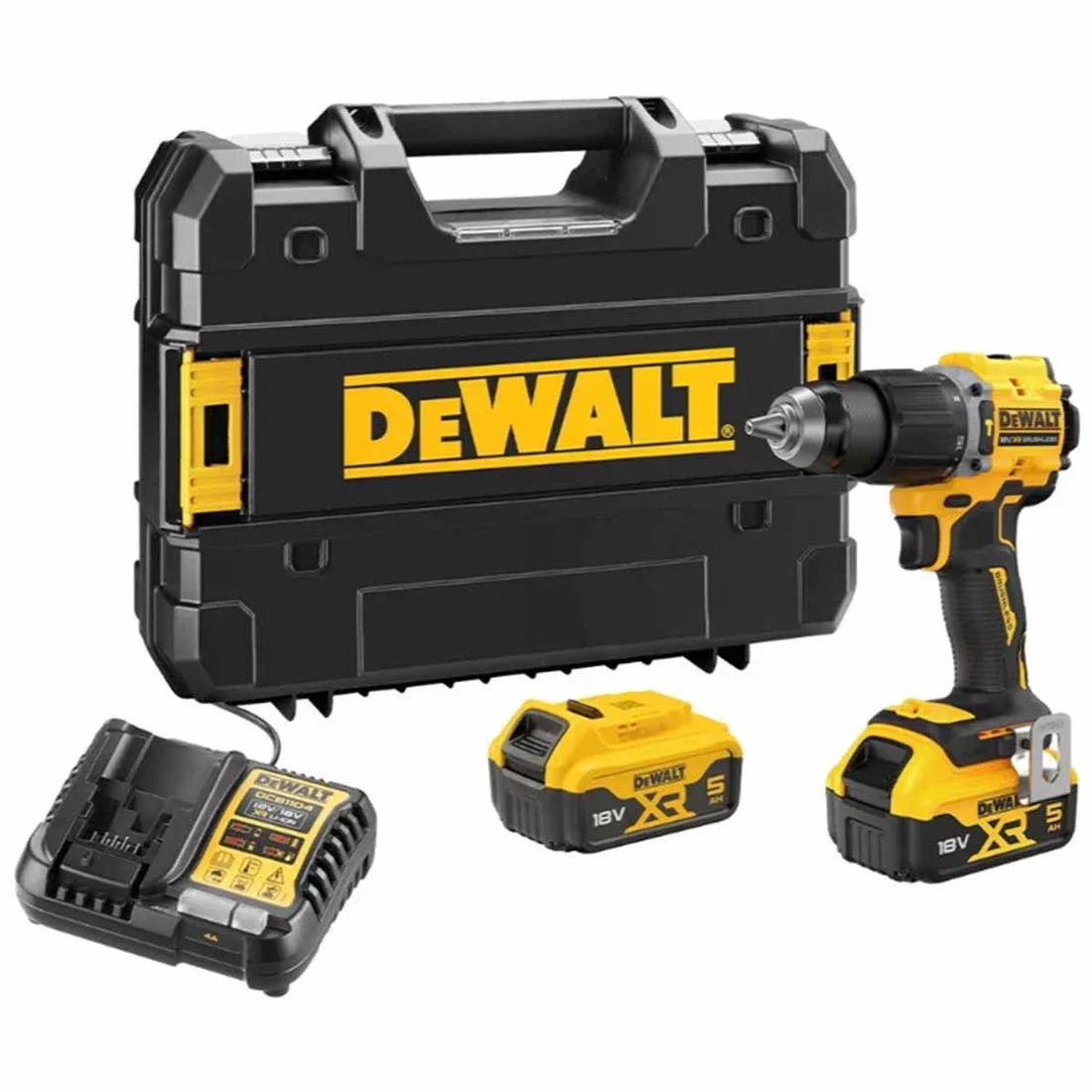 Dewalt DCD799P2T 18v XR Cordless Brushless Combi Drill - 2x 5.0Ah Batteries