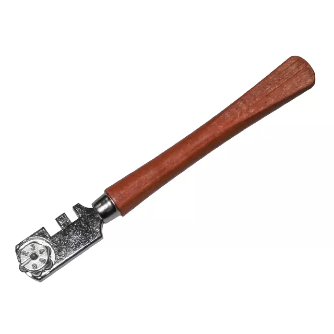 Faithfull Six Wheel Glasscutter Tungsten Carbide - Wood Handle