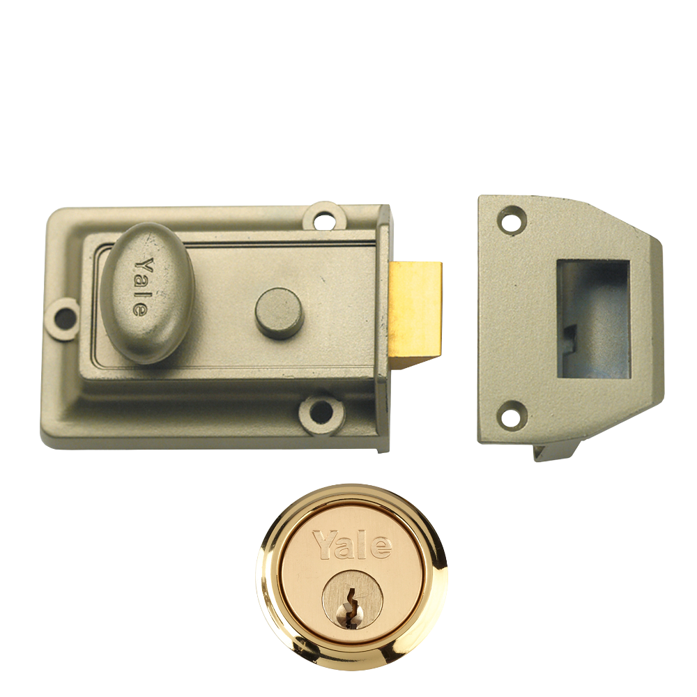 YALE 77 & 706 Non-Deadlocking Traditional Nightlatch - 60mm ENB with PB Cylinder Boxed