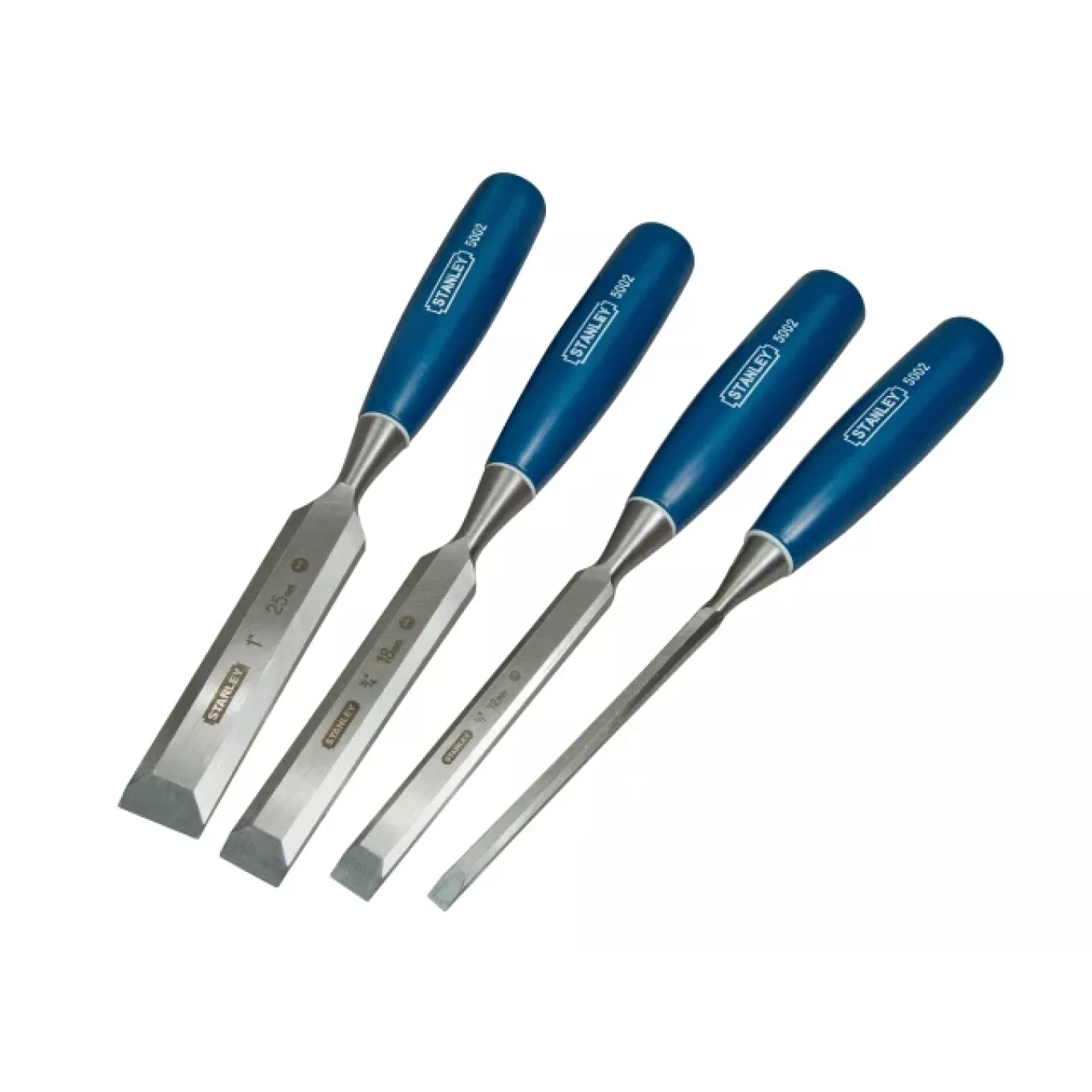 Stanley 5002 Bevel Edge Chisel Set, 4 Piece